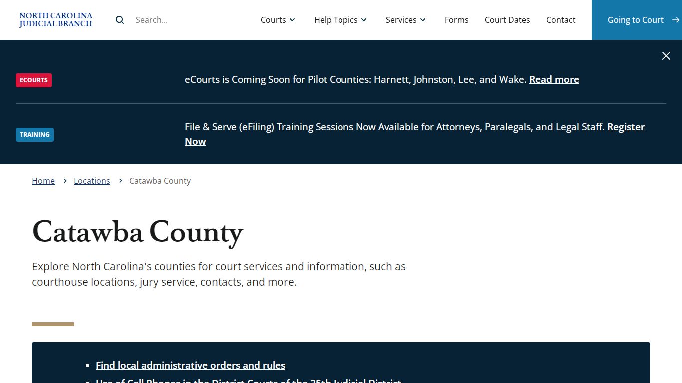 Catawba County | North Carolina Judicial Branch - NCcourts